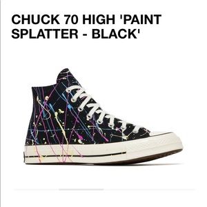 Converse high top paint splatter shoes